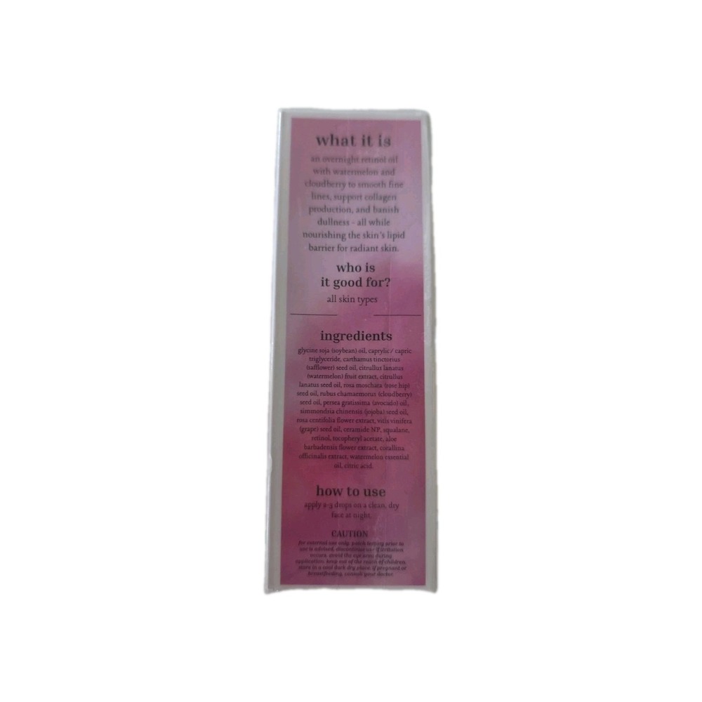Dallas & James Watermelon Dream Overnight Retinol Oil w Cloudberry 1 Oz. NEW - Picture 3 of 5